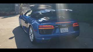 2017 Audi R8 V10 Spyder top cycle [upl. by Hgieliak]