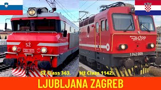 Cab Ride Ljubljana  Zagreb Slovenian amp Croatian Railways  train drivers view in 4K [upl. by Brink]