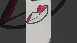 Easy Lip Drawing Tutorial drawingtutorial easyartclass drawingtutorial fypシ゚viral SerJay [upl. by Hands]