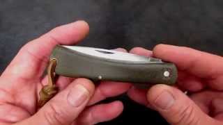 GEC 71 Bull Nose Sodbuster in Green Micarta Classic on Top of Classic [upl. by Naghem]