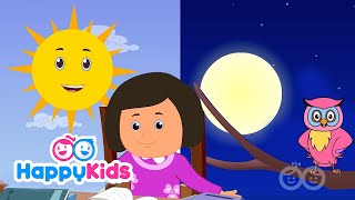 Different Times of The Day  Learning Songs Collection For Kids Children And Babies  Happy Kids [upl. by Mallissa]