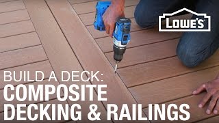 How To Build a Deck  Composite Decking amp Railings 3 of 5 [upl. by Linc]