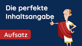 Inhaltsangabe ✅ Wie du eine super Note für deine Arbeit bekommst [upl. by Yttak]