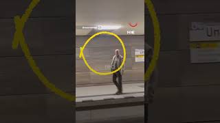 Man threatens Muslim woman wearing Palestinian keffiyeh in Berlin station [upl. by Htabazile]