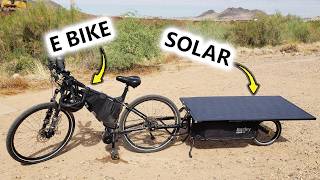 🚴‍♂️200W Solar Electric Bike Trailer  UNLIIMITED RANGE [upl. by Jeaz]