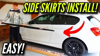 HOW TO INSTALL Maxton Design SIDE SKIRTS to BMW 1 Series F21 EASY [upl. by Anek]