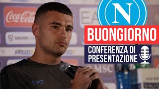 BUONGIORNO in conferenza stampa 🎙️ SSC Napoli presentazione ufficiale a Castel di Sangro [upl. by Ennaegroeg]