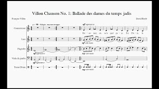 Villon Chanson No 1 Ballade des dames du temps jadis [upl. by Aizat]