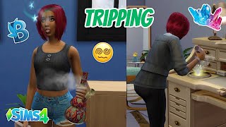 Tripping while making Crystals  Basemental Drugs Mod Sims 4 [upl. by Leizahaj]