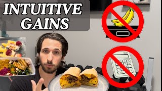 Full Day of Eat for Intuitive Gains 1 Month Freedom Update  No Counting Calories [upl. by Onitselec]