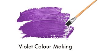 Violet Colour Making  How to make Violet Colour  Acrylic Colour Mixing  Almin Creatives [upl. by Mailiw]