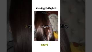 How to get silky straight hair🥥🍯shorts [upl. by Xerxes]