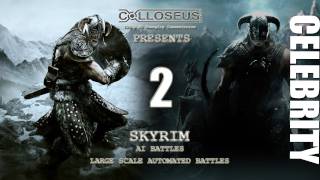 Skyrim Large Scale AI Battles  1080p  Celebrity Showdown  Tullis amp 30 VS Ulfric amp 30 [upl. by Ricketts538]