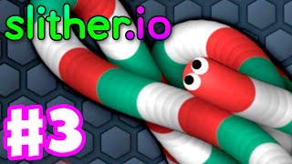 Slitherio  Gameplay Part 3  1 with No Mods TWICE [upl. by Frame]