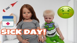 Reborn doll family sick Day Routine funny reborn skit [upl. by Magnolia]