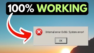 Internal Error 0x06 System error On Windows 11 FIXED [upl. by Anij]