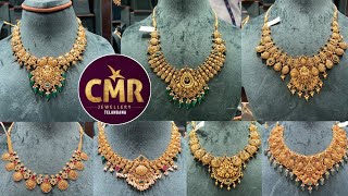 Cmr jewellery lightweight necklace designs with priceGold necklace designsLatest nakshi necklaces [upl. by Akener]