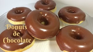 Como hacer DONUTS de CHOCOLATE AL HORNO [upl. by Gardia]