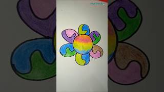 coloring pictures of flowers with round color gradations art coloring drawing baby painting [upl. by Acined]