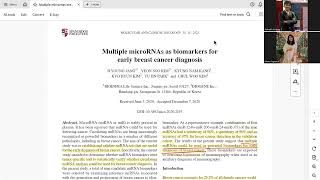 Review 1 Multiple microRNAs as biomarkers for early breast cancer diagnosis [upl. by Arral]