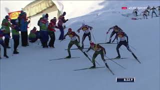 201617 combinata 5 km Seefeld Triple  Rydzek Frenzel Costa [upl. by Annirtak]