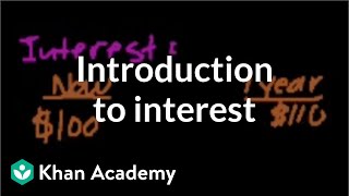 Introduction to interest  Interest and debt  Finance amp Capital Markets  Khan Academy [upl. by Razid5]