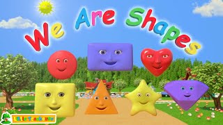 The Shapes Song  We Are Shapes  Nursery Rhymes for Babies  Kindergarten Learning Videos for Kids [upl. by Aiselad]