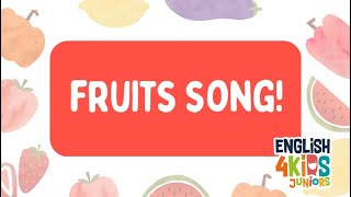 Diviértete con la Canción de las Frutas quotFruit Songquot para Niños English4Kids [upl. by Xet]