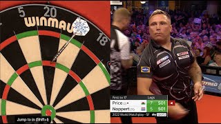 GERWYN PRICE HITS A NINEDARTER AT THE 2022 WORLD MATCHPLAY [upl. by Nnagrom394]