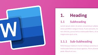 Numbered Headings and Subheadings 111  Microsoft Word Tutorial [upl. by Ariak]