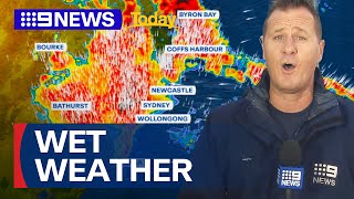 Weather alert as heavy rain and flooding expected to hit Sydney and Queensland  9 News Australia [upl. by Mellisent]