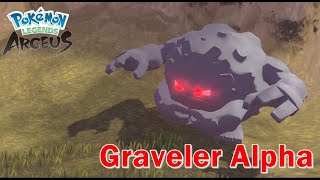 Pokemon Legends Arceus How to Catch Graveler Alpha [upl. by Decker]