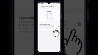 Finger Sensor Gestures🔥😃  In Samsung Mobile  How To Enable And Use [upl. by Yesiad]