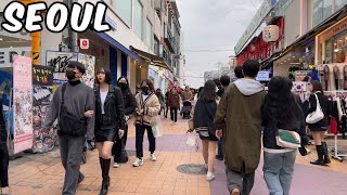 Hongdae Street Walking tour Seoul City Korea 4k City Tour [upl. by Yngiram]