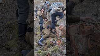 Wehrmacht soldiers capture a Red Army soldier who is unconscious ww2 reenactors [upl. by Bartholomeo350]