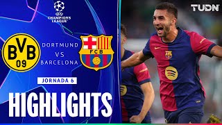 HIGHLIGHTS  Dortmund vs Barcelona  UEFA Champions League 2425  TUDN [upl. by Arahs]