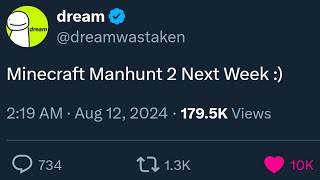 Dream Confirms Minecraft Manhunt 2 [upl. by Eirotal]