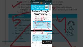 What is a Scalene triangle  Types of triangle Part11 Class7maths kendriyavidyalayancert [upl. by Llekram151]