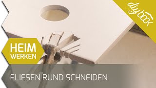 Fliesen schneiden  Der Ausschnitt am Fliesenrand [upl. by Adlai]