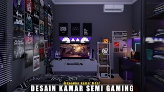 MAKEOVER amp DESAIN KAMAR TIDUR COWOK JADI KAMAR SEMI GAMING SIMPEL UKURAN 331m x 383m [upl. by Atiloj276]