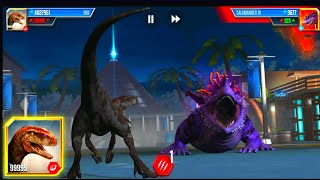 RED LEVEL 99999 VS SALAMANDER 16  BOSS EVENT  JURASSIC WORLD THE GAME [upl. by Crysta]