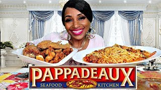 Pappadeaux Seafood Kitchen Stuffed Blue Crab amp Shrimp Mukbang [upl. by Alekin]