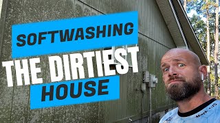 DIRTIEST House We Have Washed  Soft Washing [upl. by Arymat]