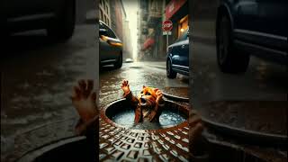 Cat Fell into Gutter No One Helped Until a Brave Man Rescued It  Must Watch CatRescue Hero [upl. by Lyrahs320]