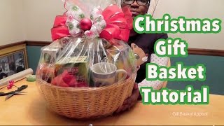 DIY Gift Basket Tutorial  Christmas Gift Basket  GiftBasketAppeal [upl. by Sadie]