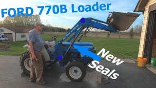 Replacing Seals on a Ford 770B Loader  1710 Tractor  Man About Home [upl. by Akital]