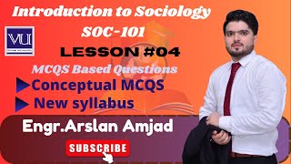 SOC101  Introduction to Sociology  Lesson 04  Conceptual MCQS  Midterm Preparation  VU [upl. by Carolle]