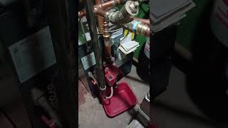 Connecting Outdoor Wood Boiler to Existing Boiler System diy sustainability hvac shorts [upl. by Darej]