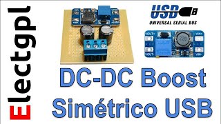 Fuente DC DC Step Up  Boost  USB  Simétrica con MT3608 [upl. by Joanna]