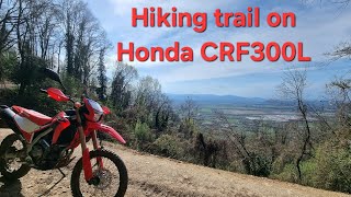 Honda CRF300L enduro ride on hiking trail [upl. by Harbert536]